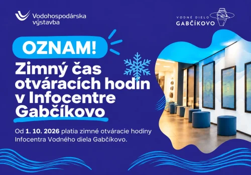 Zimné otváracie hodiny Infocentra Gabčíkovo